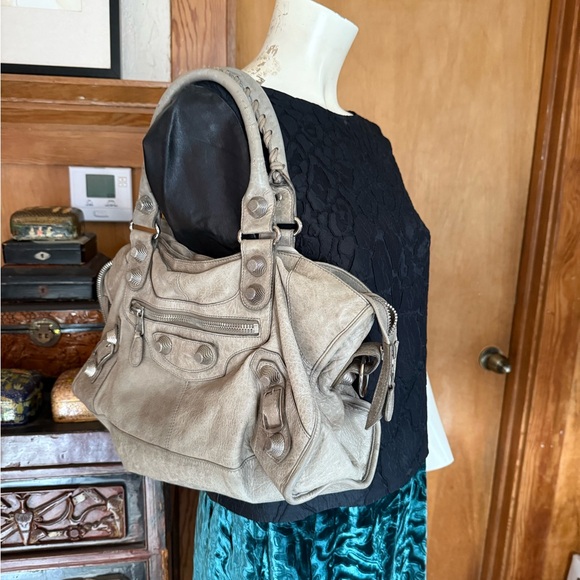 Auth Balenciaga city moto giant grey Bag - Picture 14 of 16